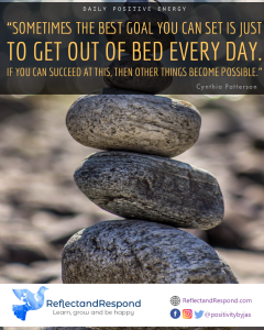 teen inspirational quote meditate get out of bed - ReflectandRespond