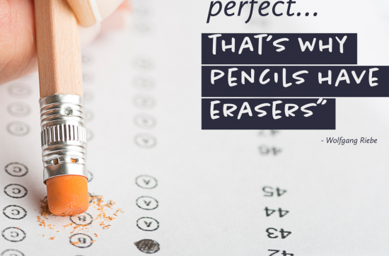 No one is perfect, thats why pencils have erasers