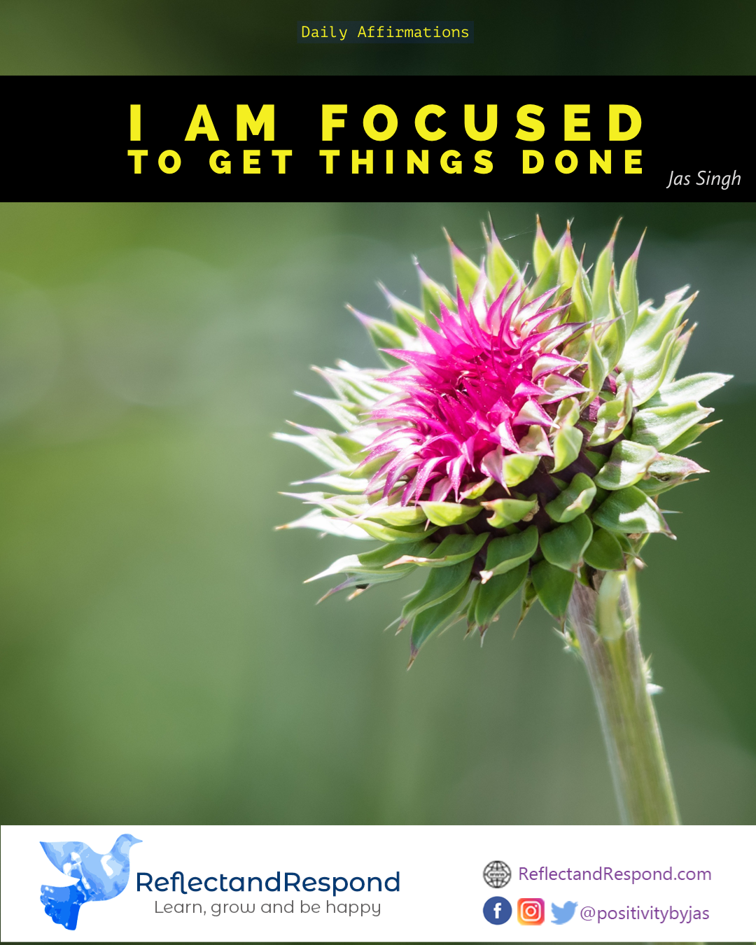 positive affirmation quote i am focused