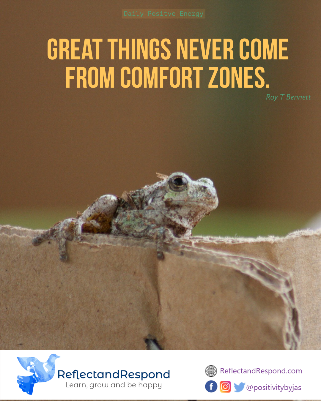 leadership quote great things comfort zone