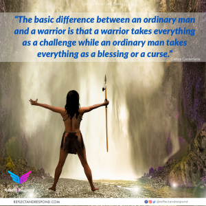 The basic difference between an ordinary man and a warrior