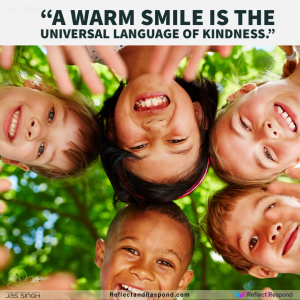 a warm smile is act of kindness quote - ReflectandRespond